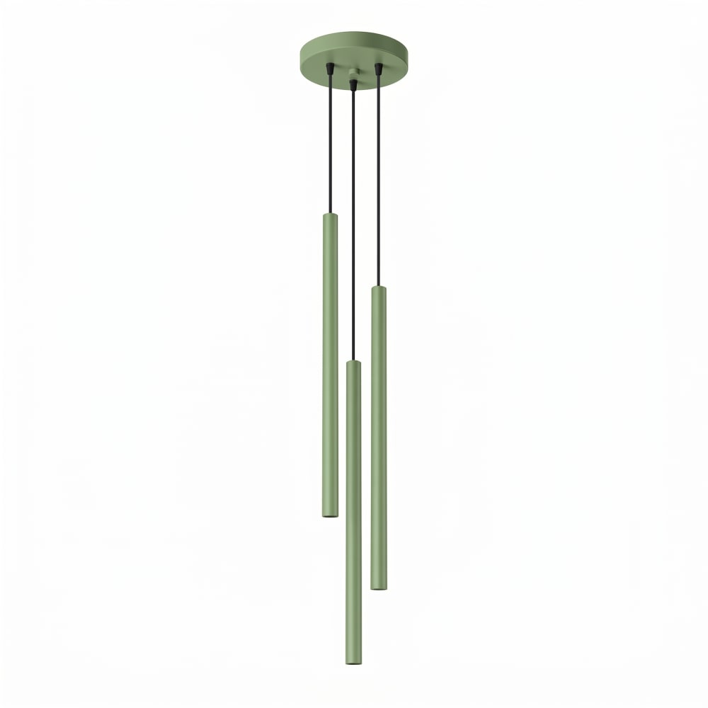 Lampe suspendues acier sauge h 115 cm