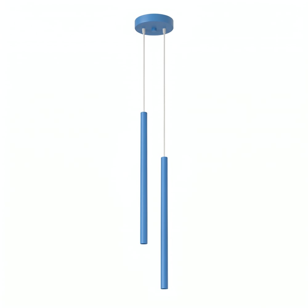 Lampe suspendues acier bleu clair h 118 cm