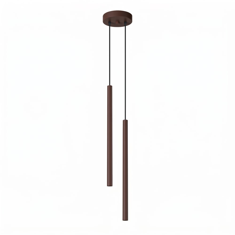 Lampe suspendues acier marron h 118 cm