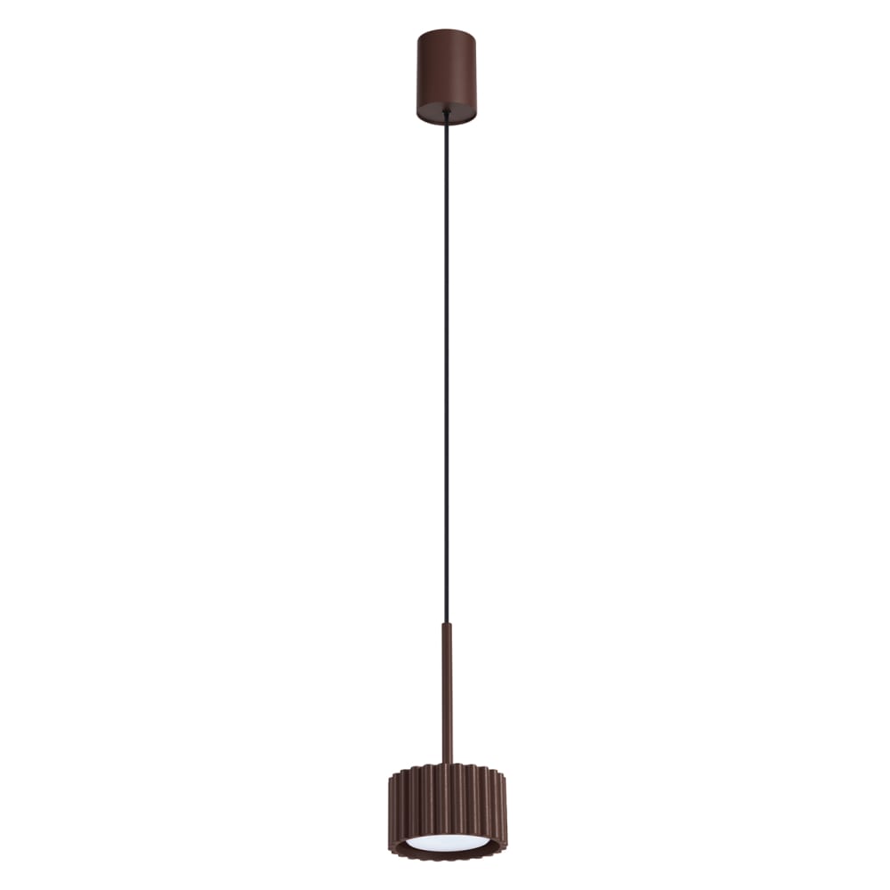 Lampe suspendues aluminium marron h 125 cm