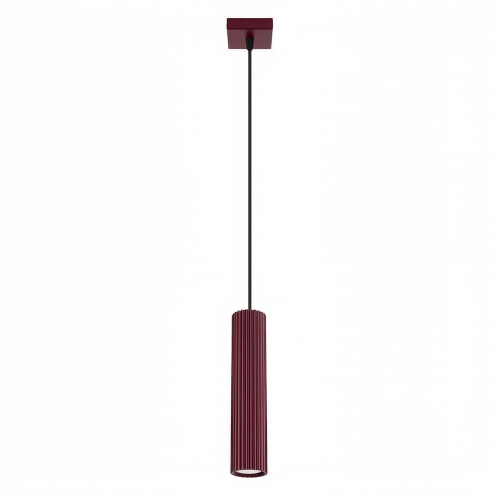 Lampe suspendues aluminium bordeaux h 118 cm