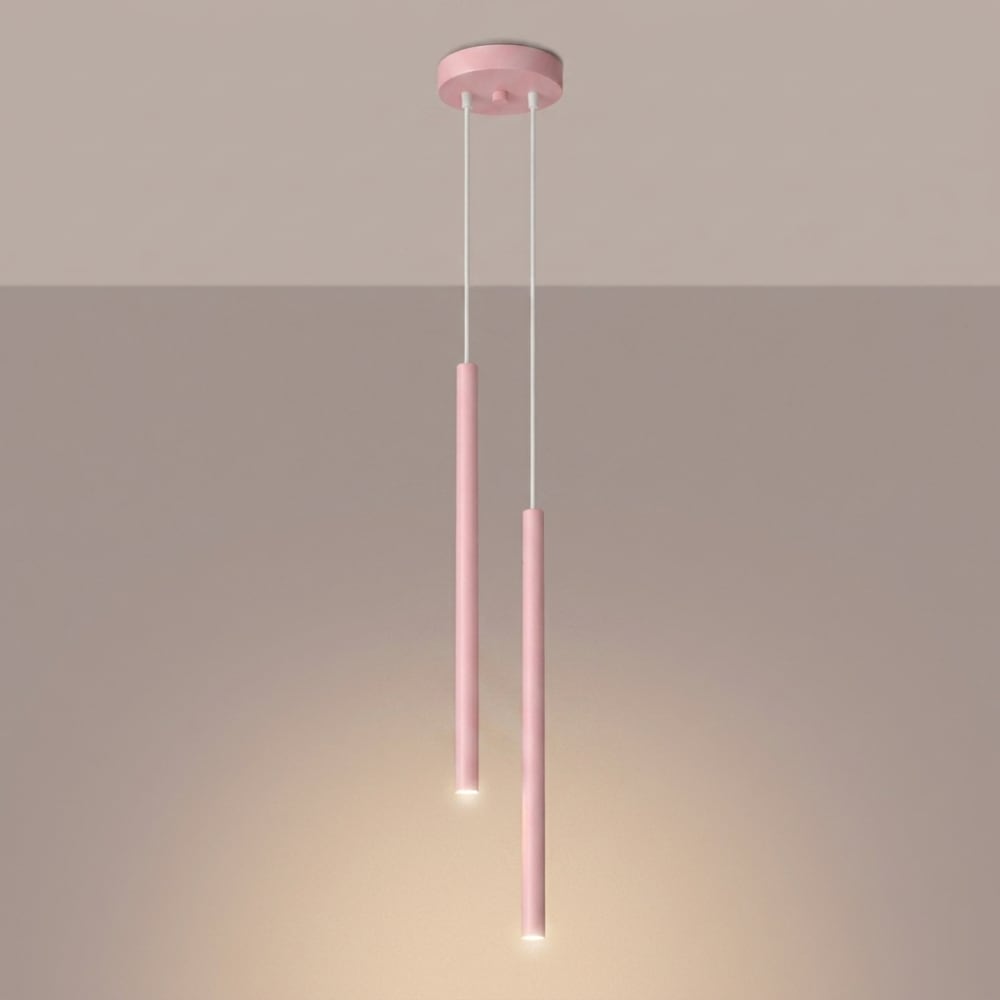 Lampe suspendues acier rose h 118 cm — vue 4