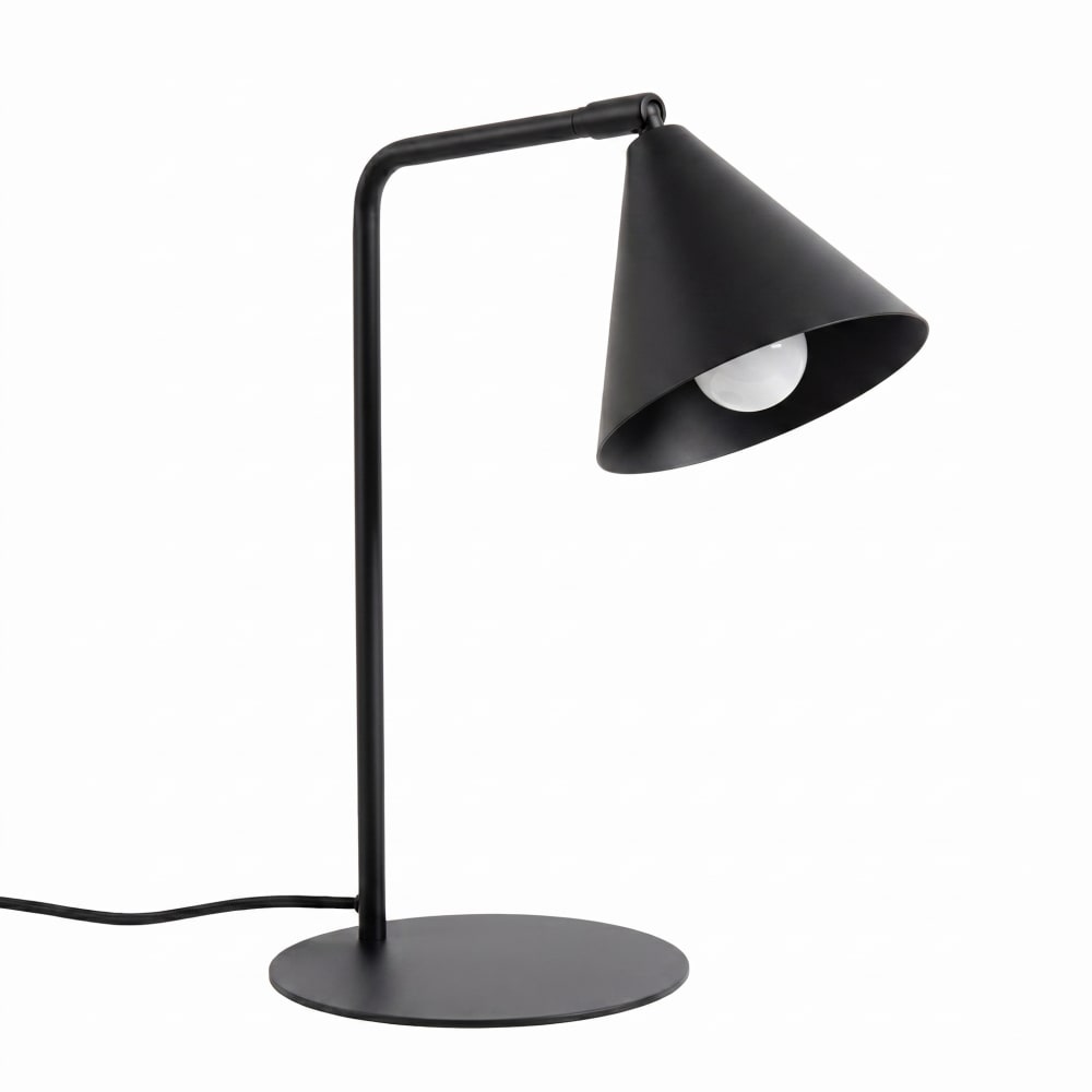 Lampe de bureau acier noir h 35 cm Lampe de bureau acier noir h 35 cm