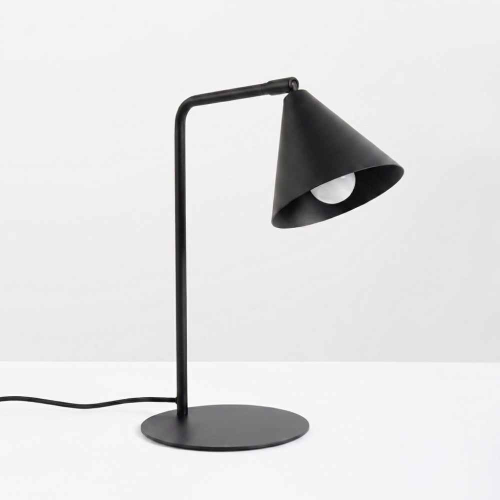 Lampe de bureau acier noir h 35 cm — vue 3