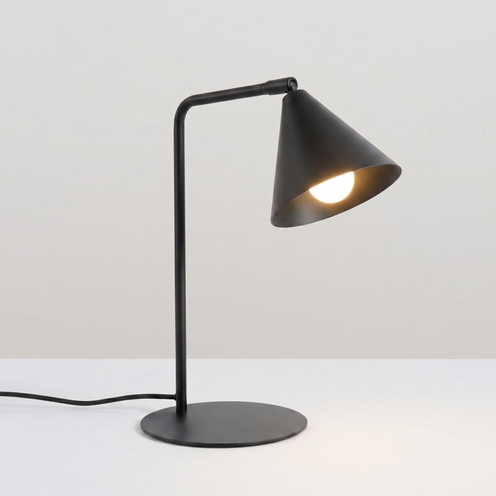Lampe de bureau acier noir h 35 cm — vue 4