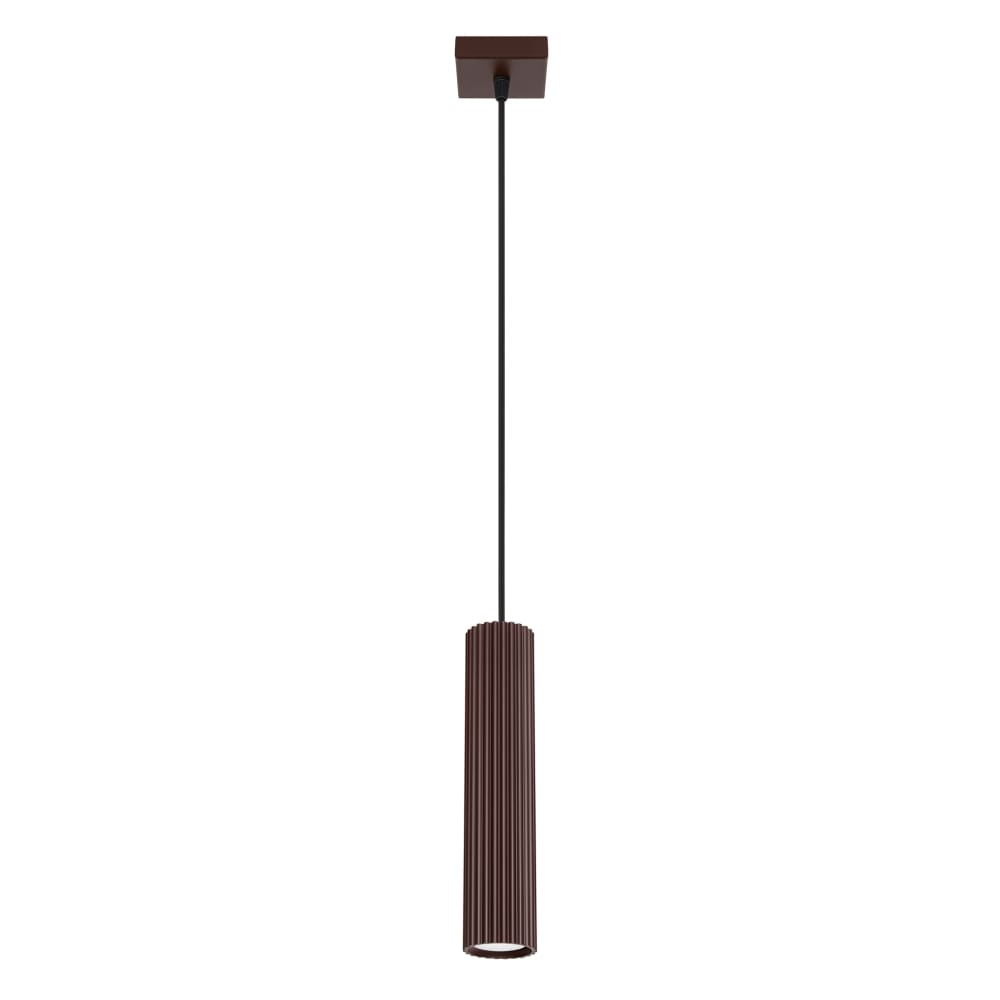 Lampe suspendues aluminium marron h 118 cm
