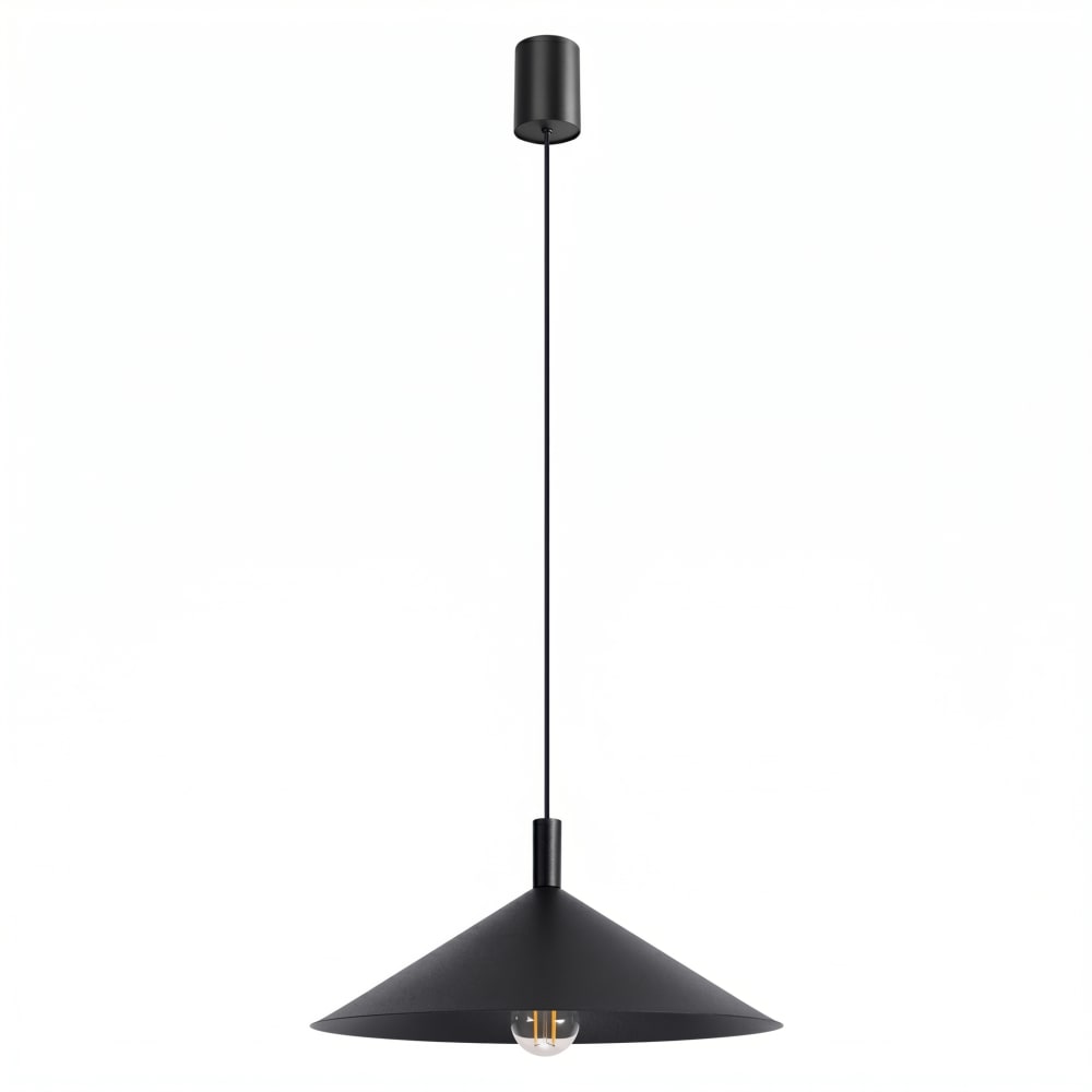 Lampe suspendues acier noir h 135 cm
