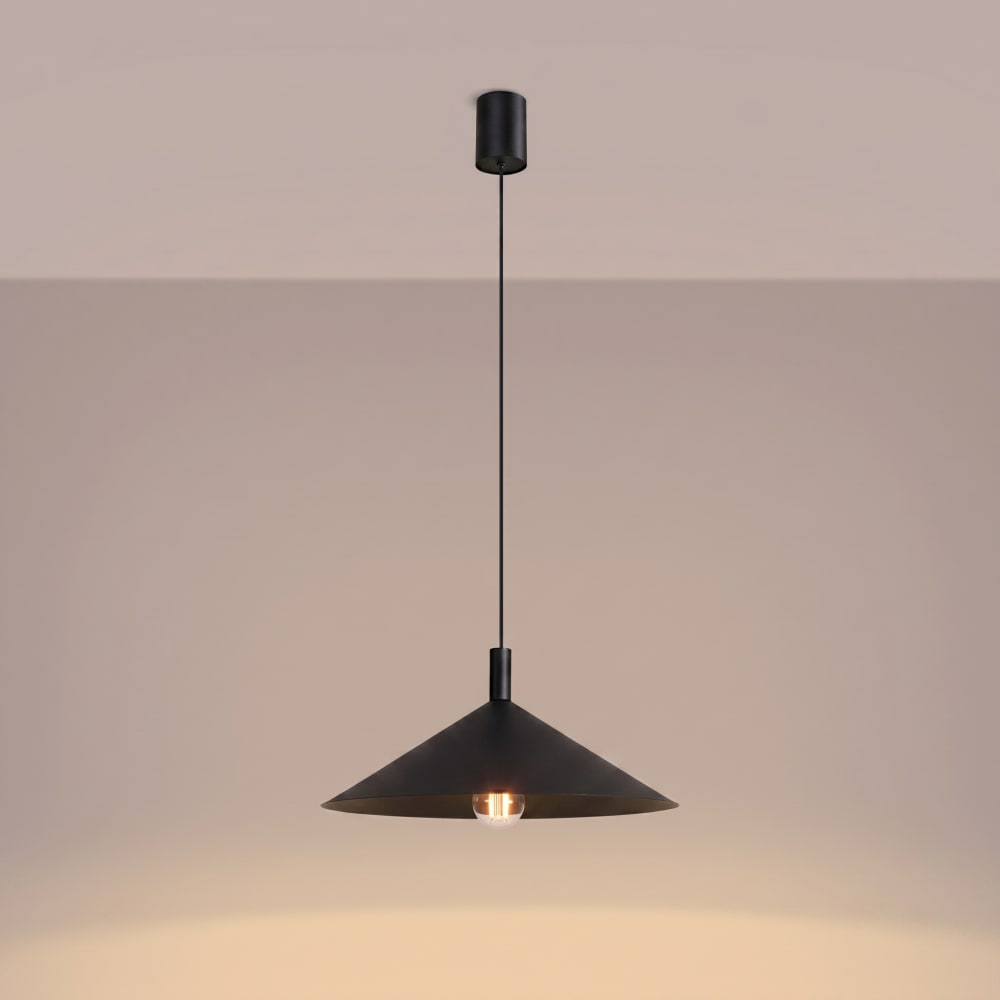 Lampe suspendues acier noir h 135 cm — vue 4