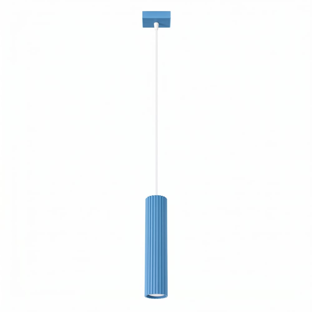 Lampe suspendues aluminium bleu clair h 118 cm