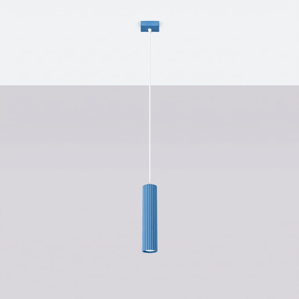 Lampe suspendues aluminium bleu clair h 118 cm — vue 3