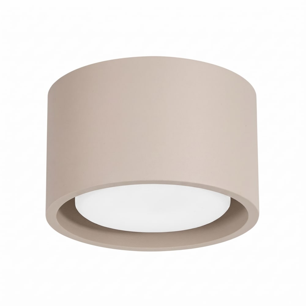 Plafonniers aluminium taupe h 6 cm