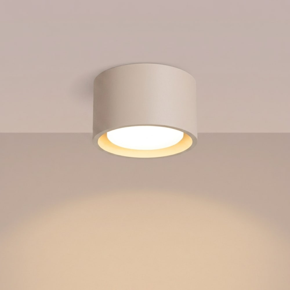 Plafonniers aluminium taupe h 6 cm — vue 4