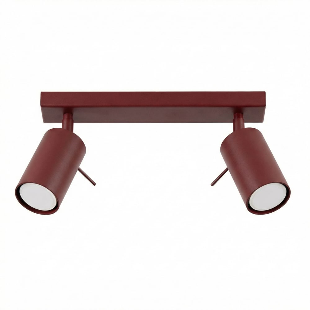 Plafonniers acier bordeaux h 16 cm