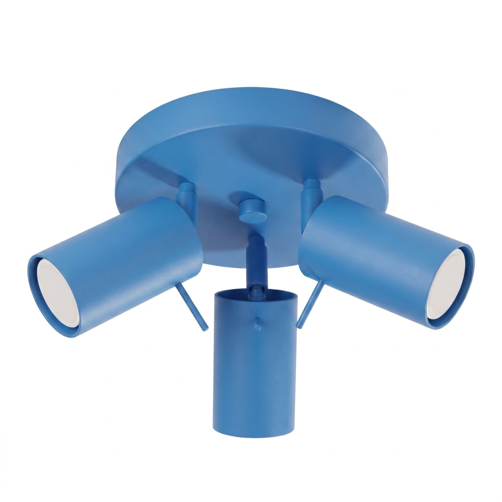 plafonniers acier bleu