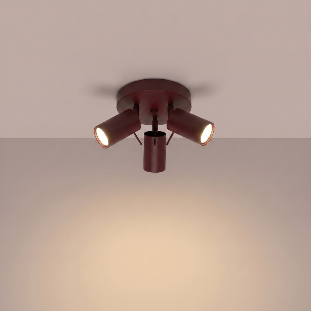 Plafonniers acier bordeaux h 14.5 cm — vue 4