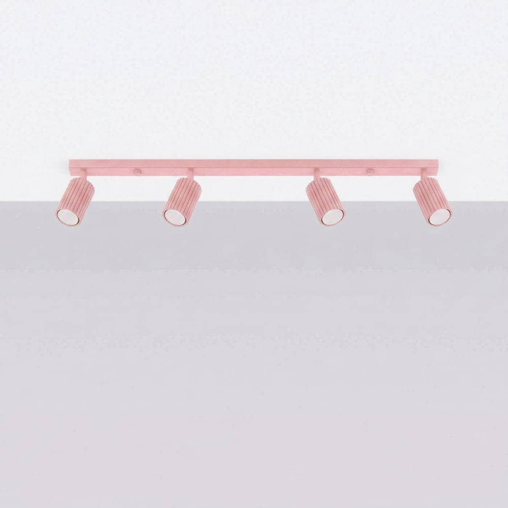 Plafonniers aluminium rose h 16.5 cm — vue 3