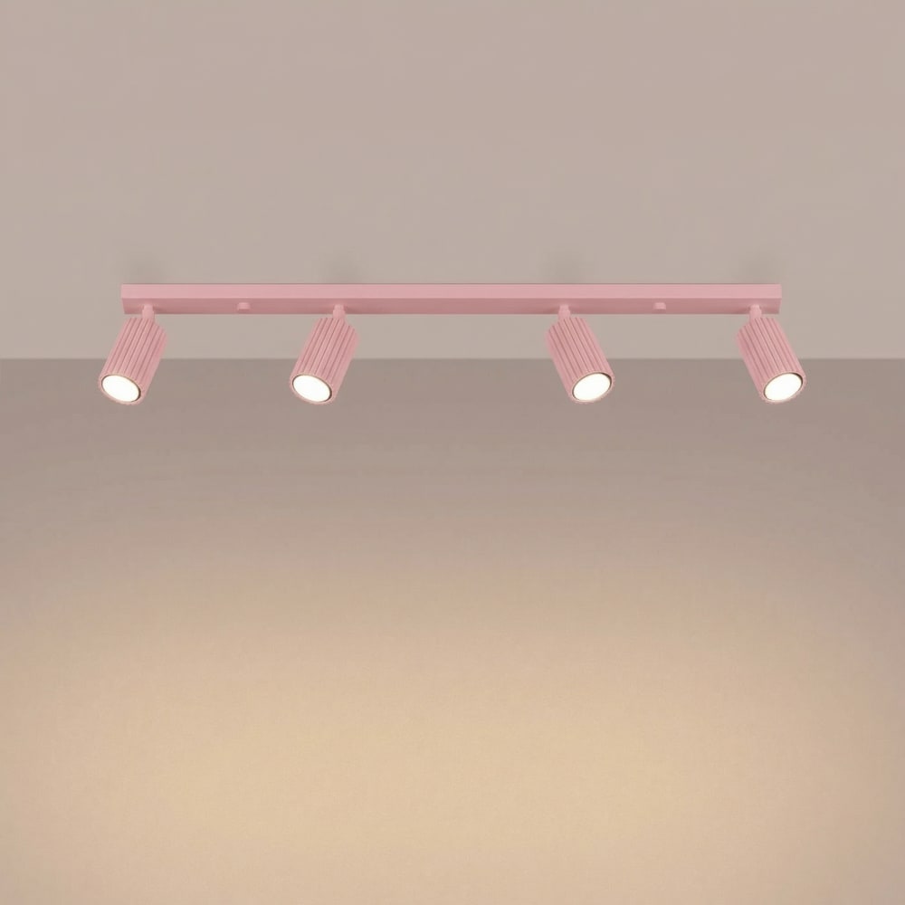 Plafonniers aluminium rose h 16.5 cm — vue 4