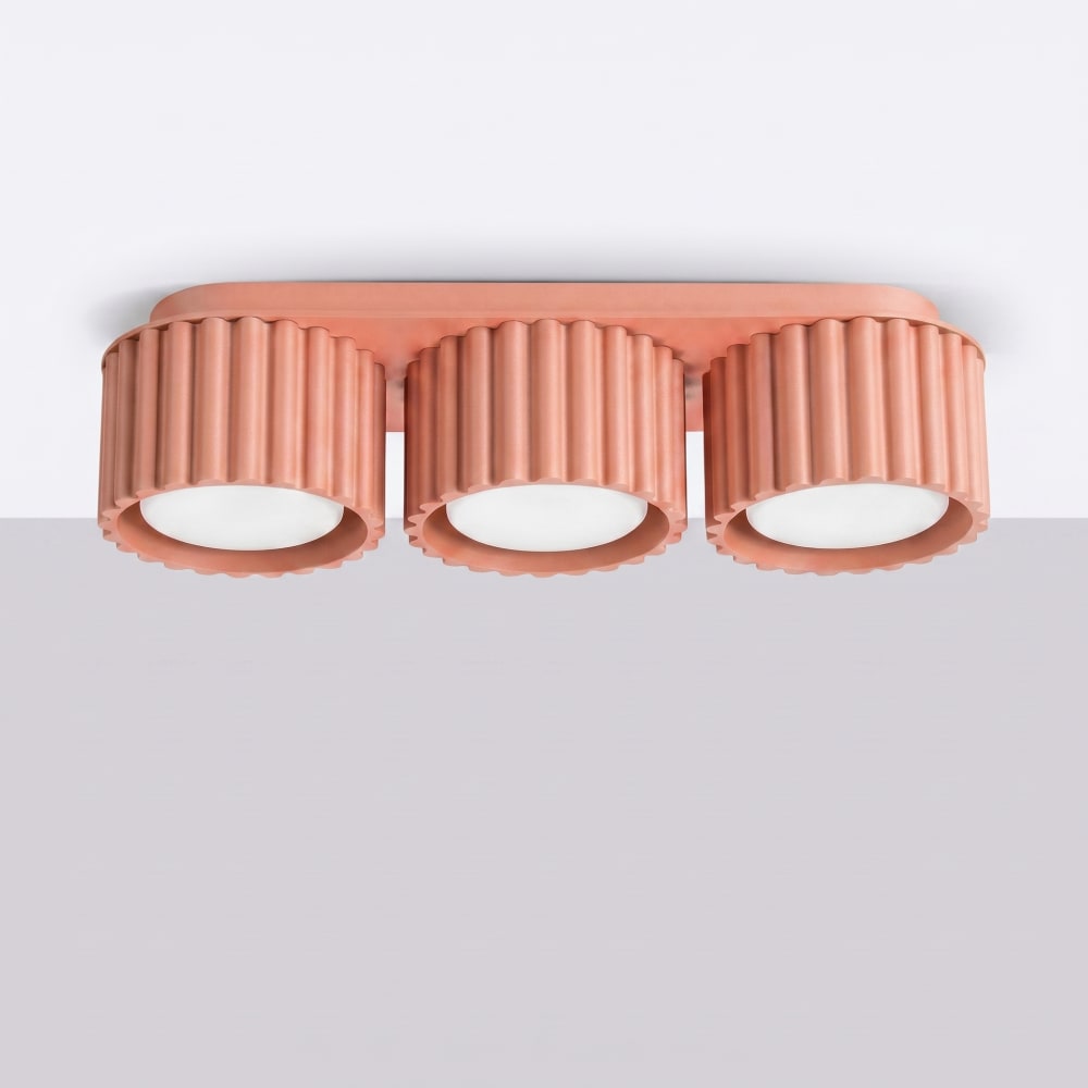 Plafonniers aluminium pêche h 8 cm — vue 3