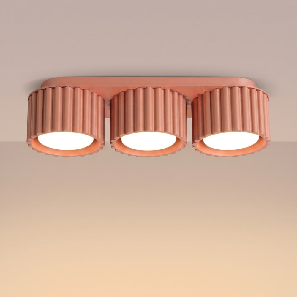 Plafonniers aluminium pêche h 8 cm — vue 4