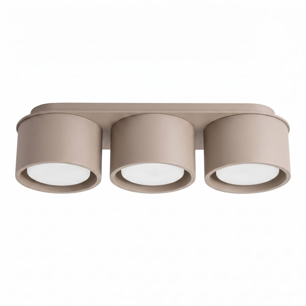 Plafonniers aluminium taupe h 8.2 cm