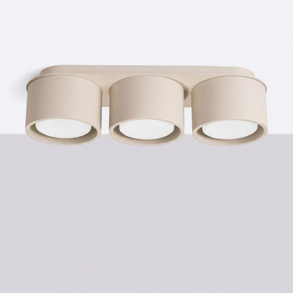 Plafonniers aluminium taupe h 8.2 cm — vue 3