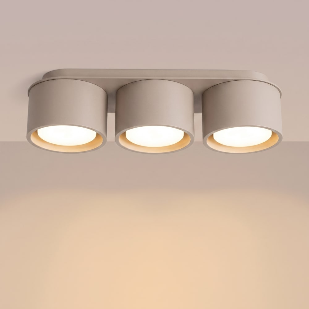 Plafonniers aluminium taupe h 8.2 cm — vue 4