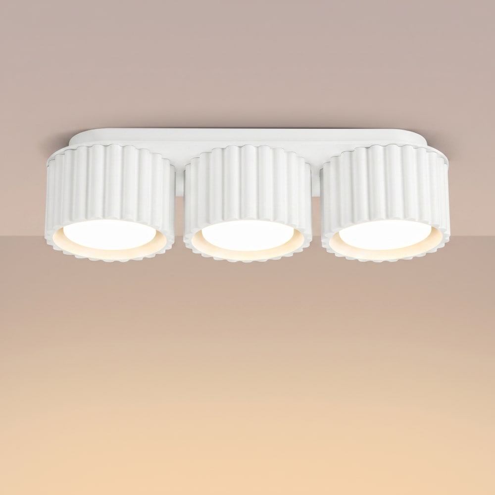 Plafonniers aluminium blanc h 8 cm — vue 4