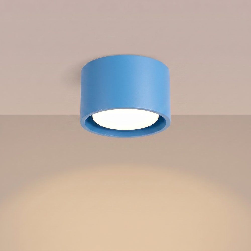 Plafonniers aluminium bleu clair h 6 cm — vue 4