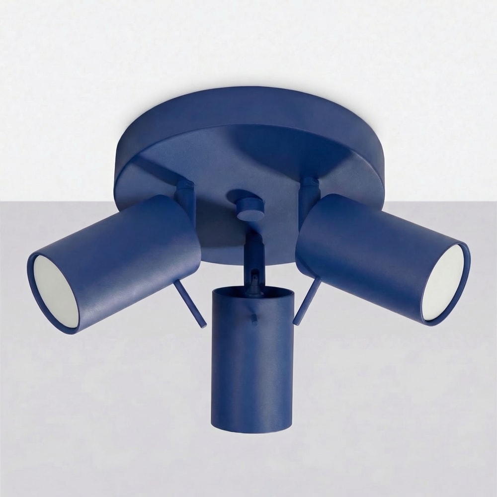 Plafonniers acier outremer h 14.5 cm — vue 3