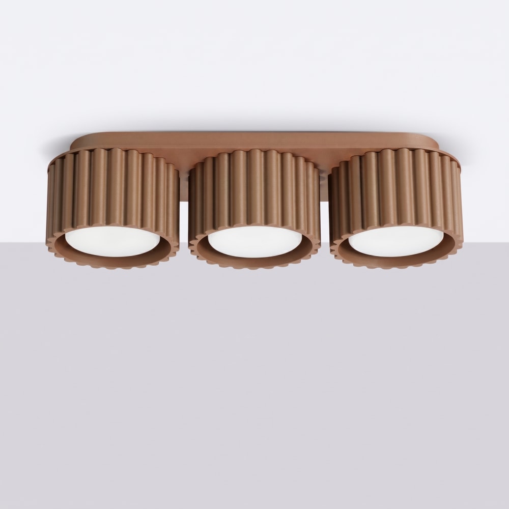 Plafonniers aluminium mocca h 8 cm — vue 3