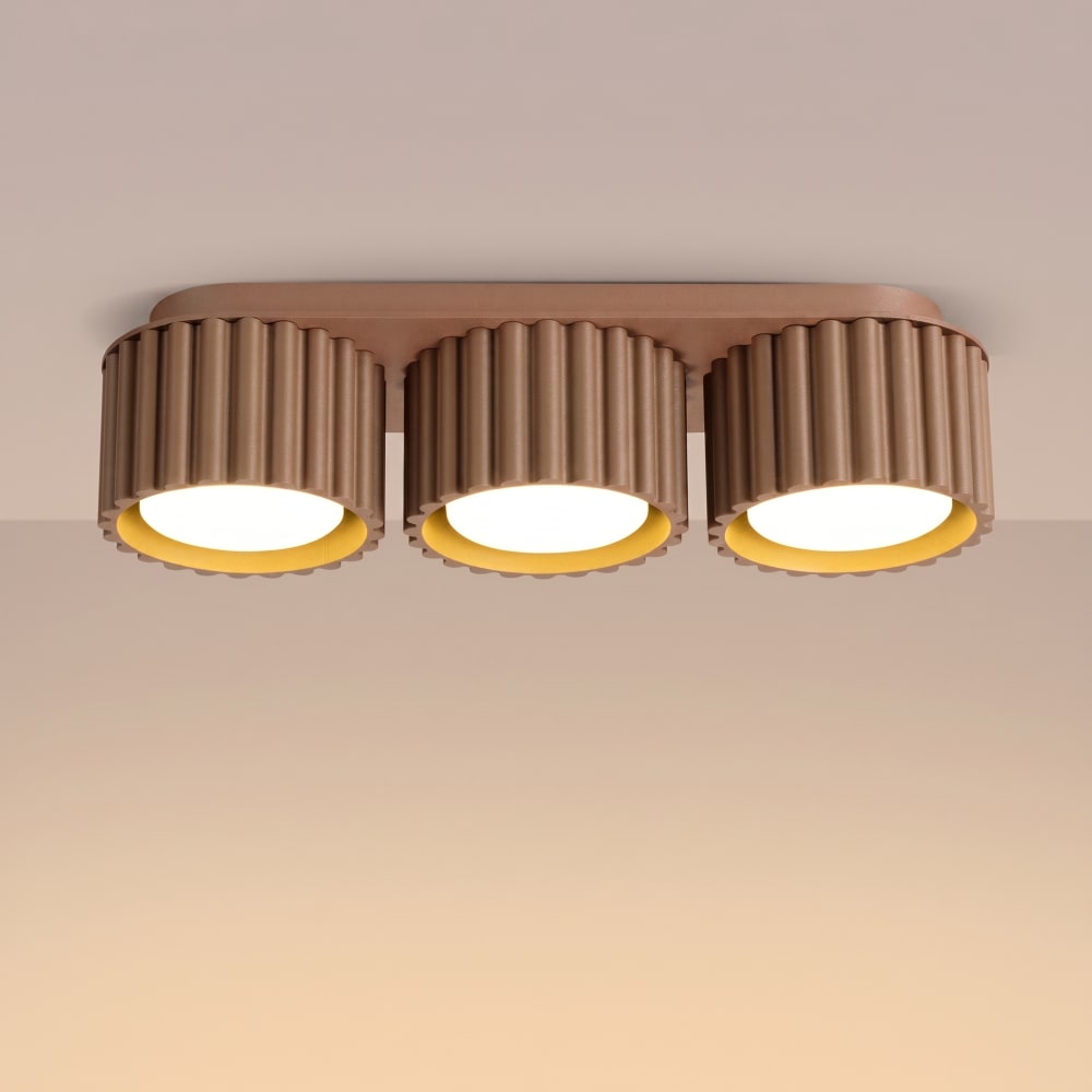 Plafonniers aluminium mocca h 8 cm — vue 4