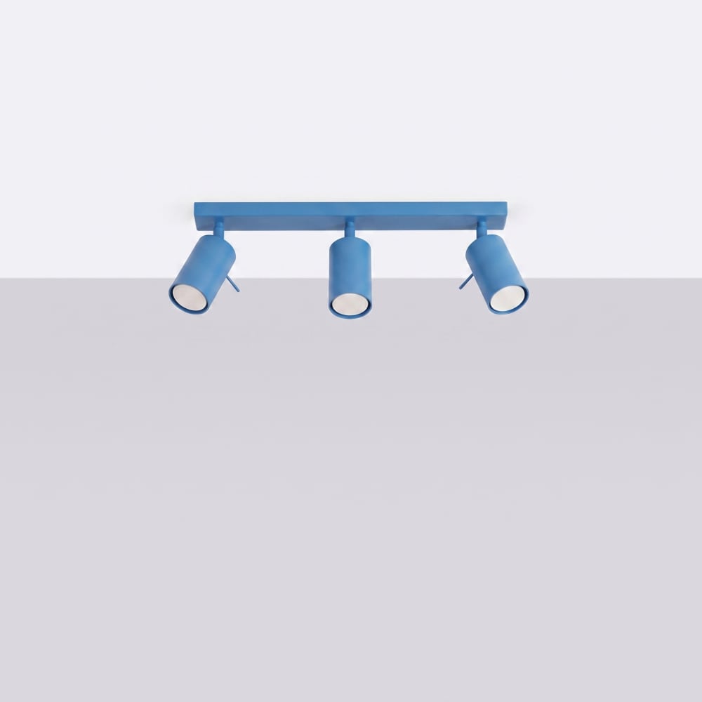 Plafonniers acier bleu clair h 16 cm — vue 3