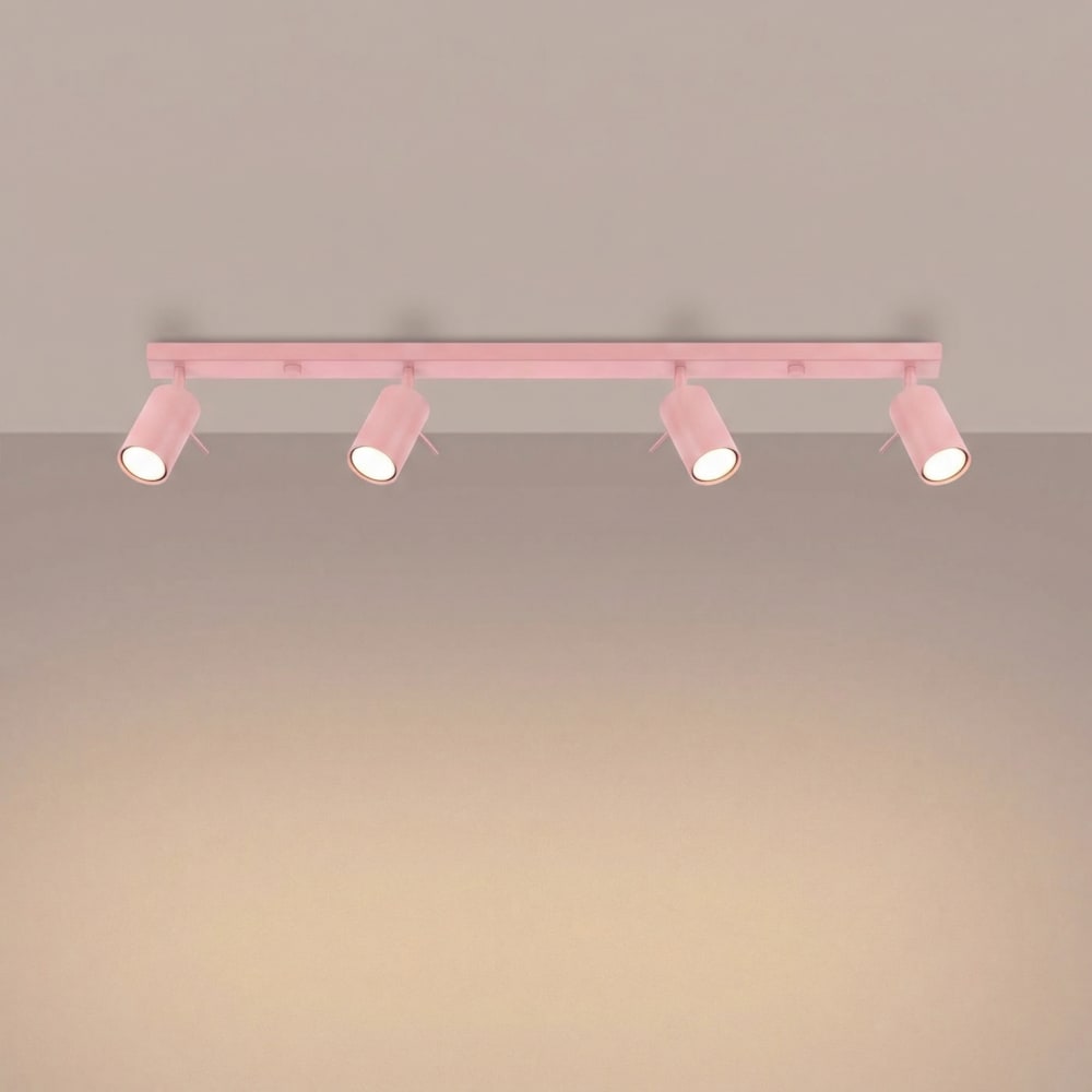 Plafonniers acier rose h 16 cm — vue 4