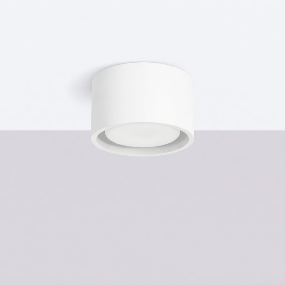 Plafonniers aluminium blanc h 6 cm — vue 3