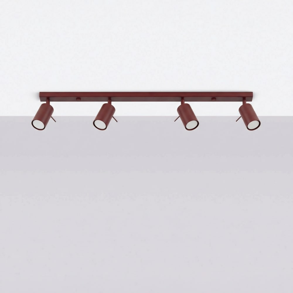 Plafonniers acier bordeaux h 16 cm — vue 3