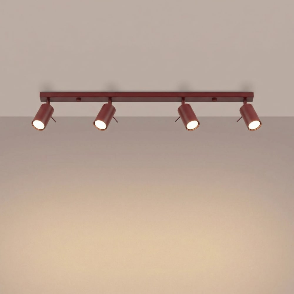 Plafonniers acier bordeaux h 16 cm — vue 4