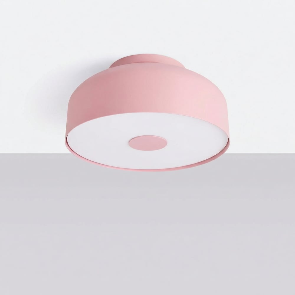 Plafonniers acier/pvc rose h 15 cm — vue 3
