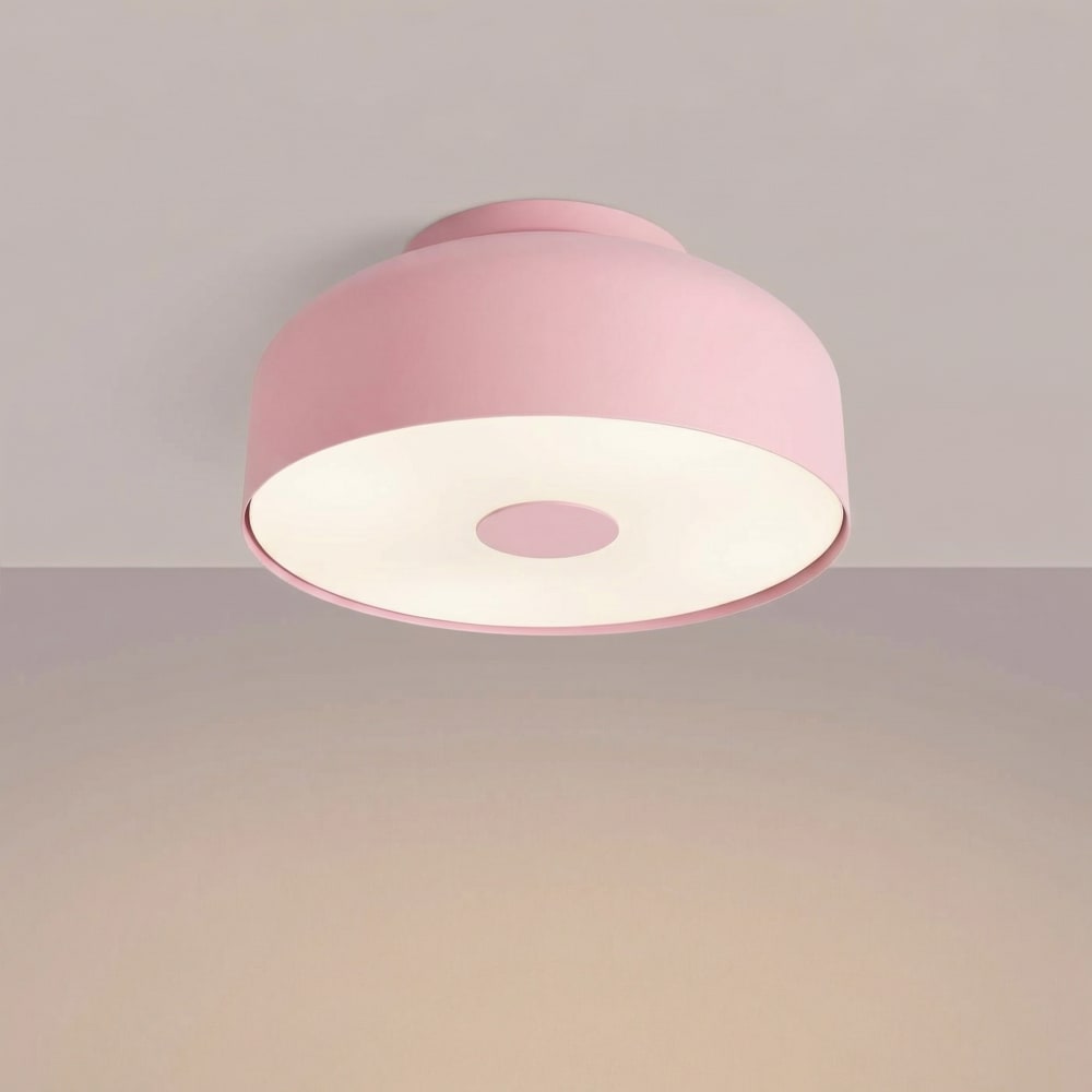 Plafonniers acier/pvc rose h 15 cm — vue 4