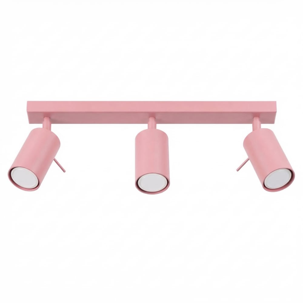 plafonniers acier rose