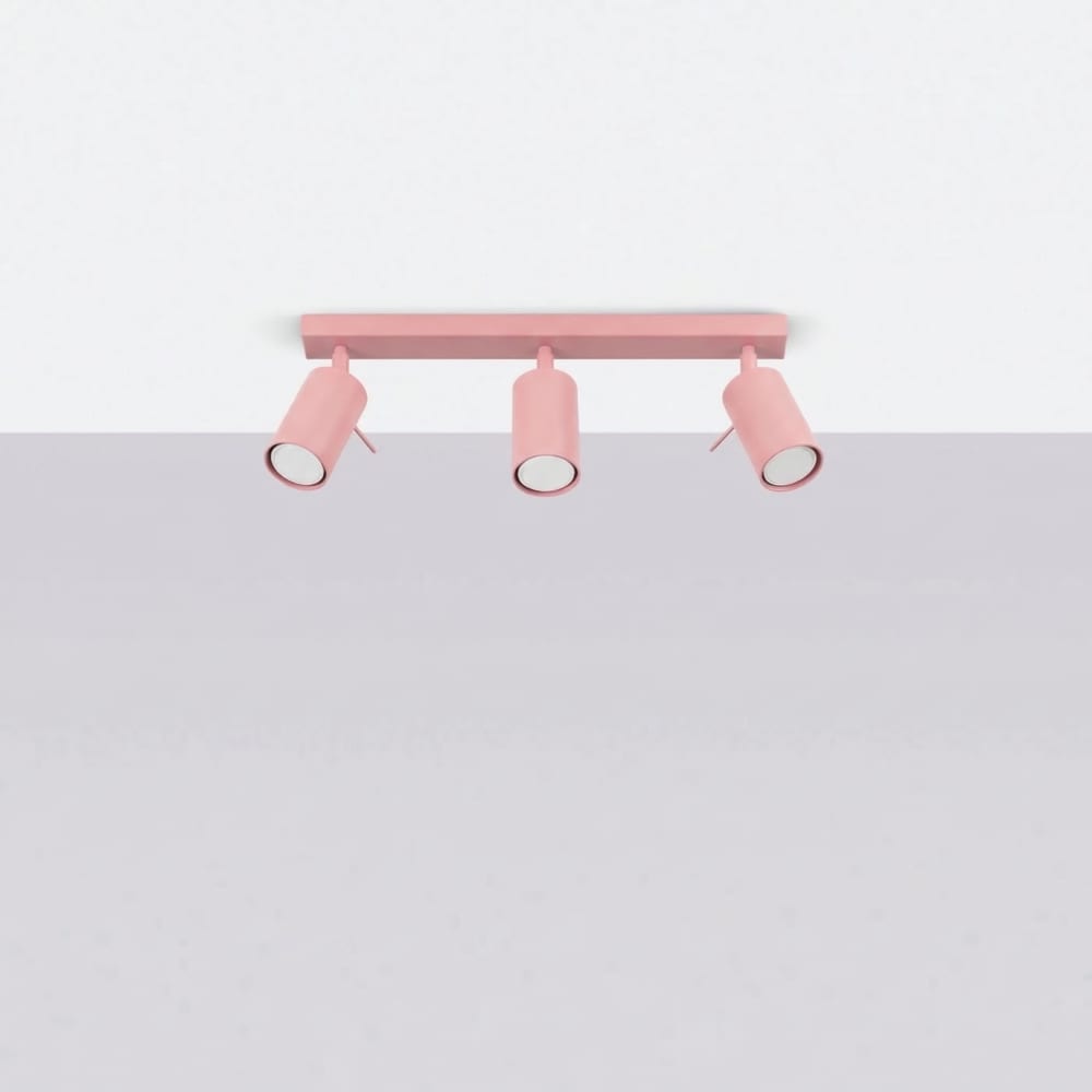 Plafonniers acier rose h 16 cm — vue 3