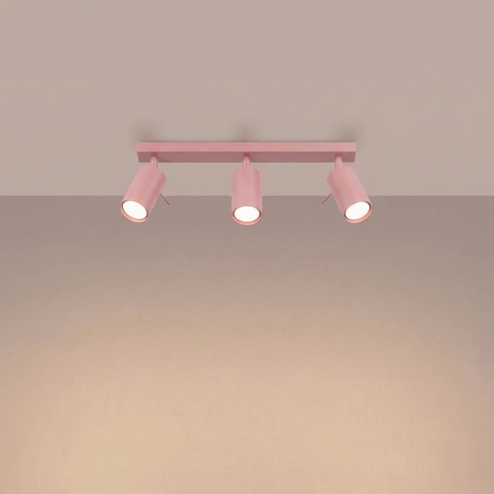 Plafonniers acier rose h 16 cm — vue 4