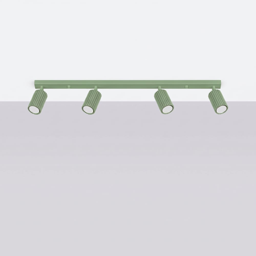Plafonniers aluminium sauge h 16.5 cm — vue 3