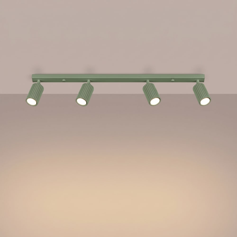 Plafonniers aluminium sauge h 16.5 cm — vue 4