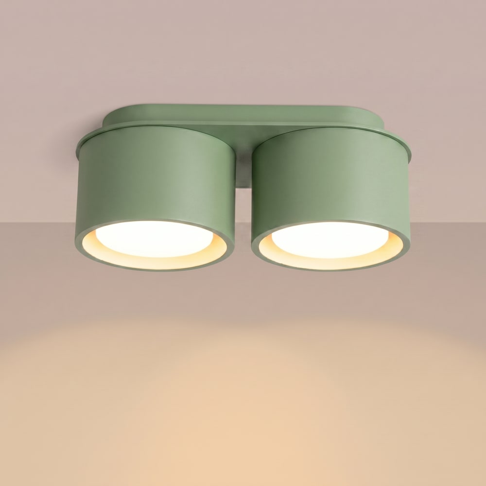 Plafonniers aluminium sauge h 8 cm — vue 4