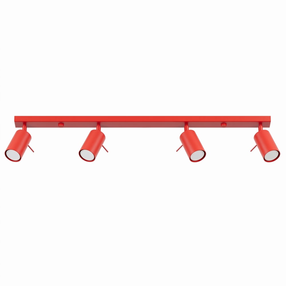 plafonniers acier rouge