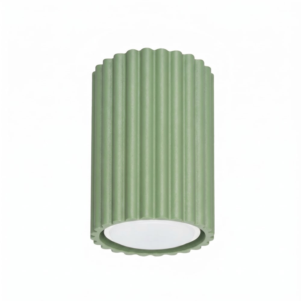 Plafonniers aluminium sauge h 10 cm