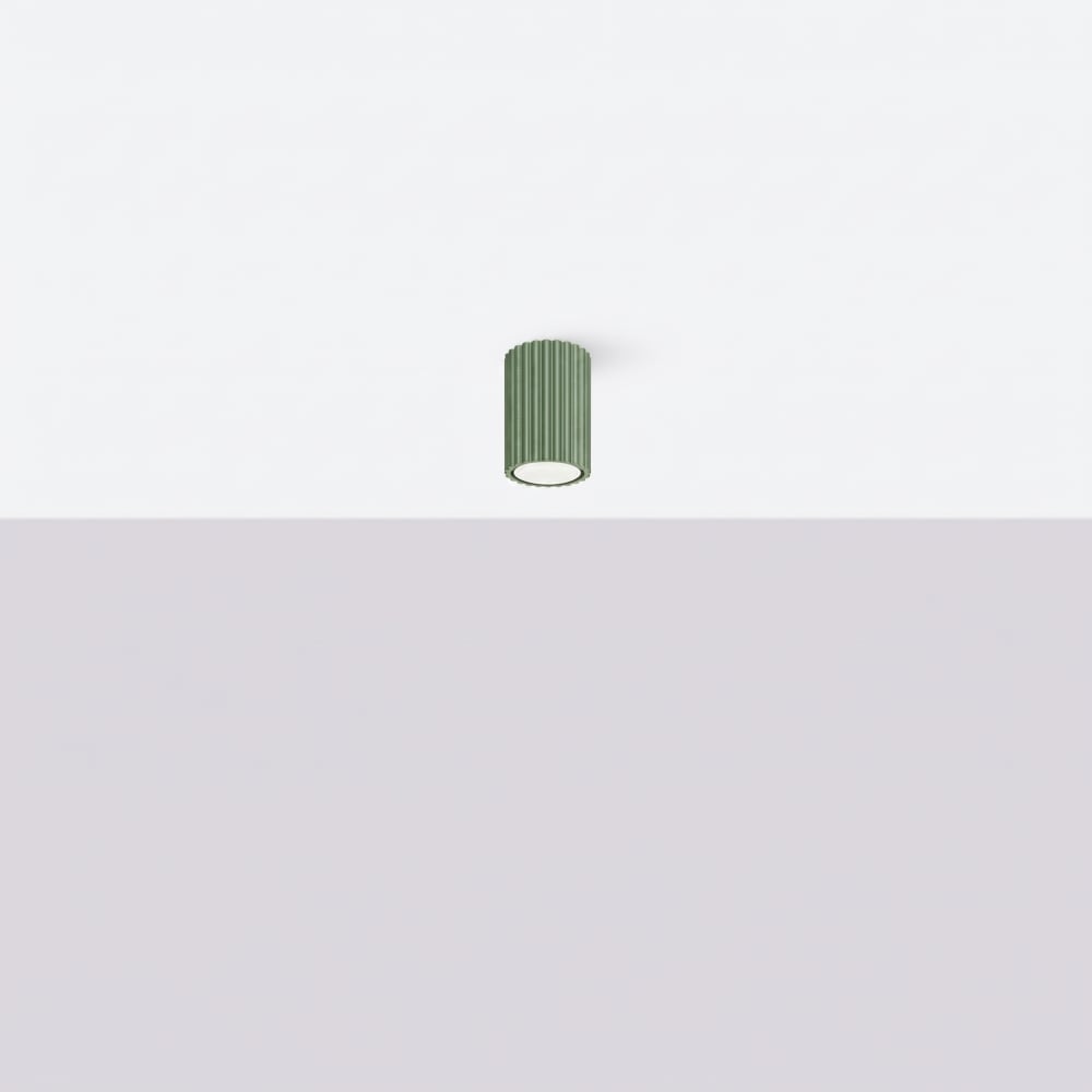 Plafonniers aluminium sauge h 10 cm — vue 3