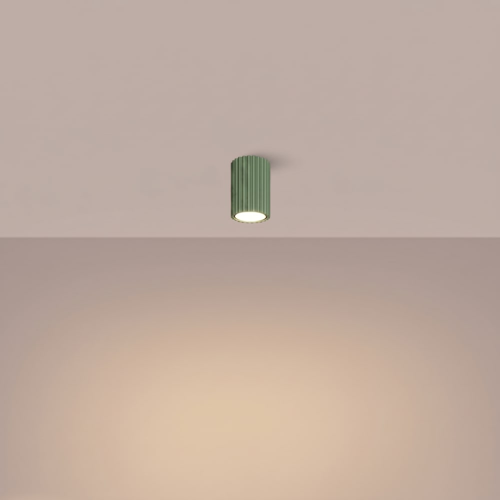 Plafonniers aluminium sauge h 10 cm — vue 4