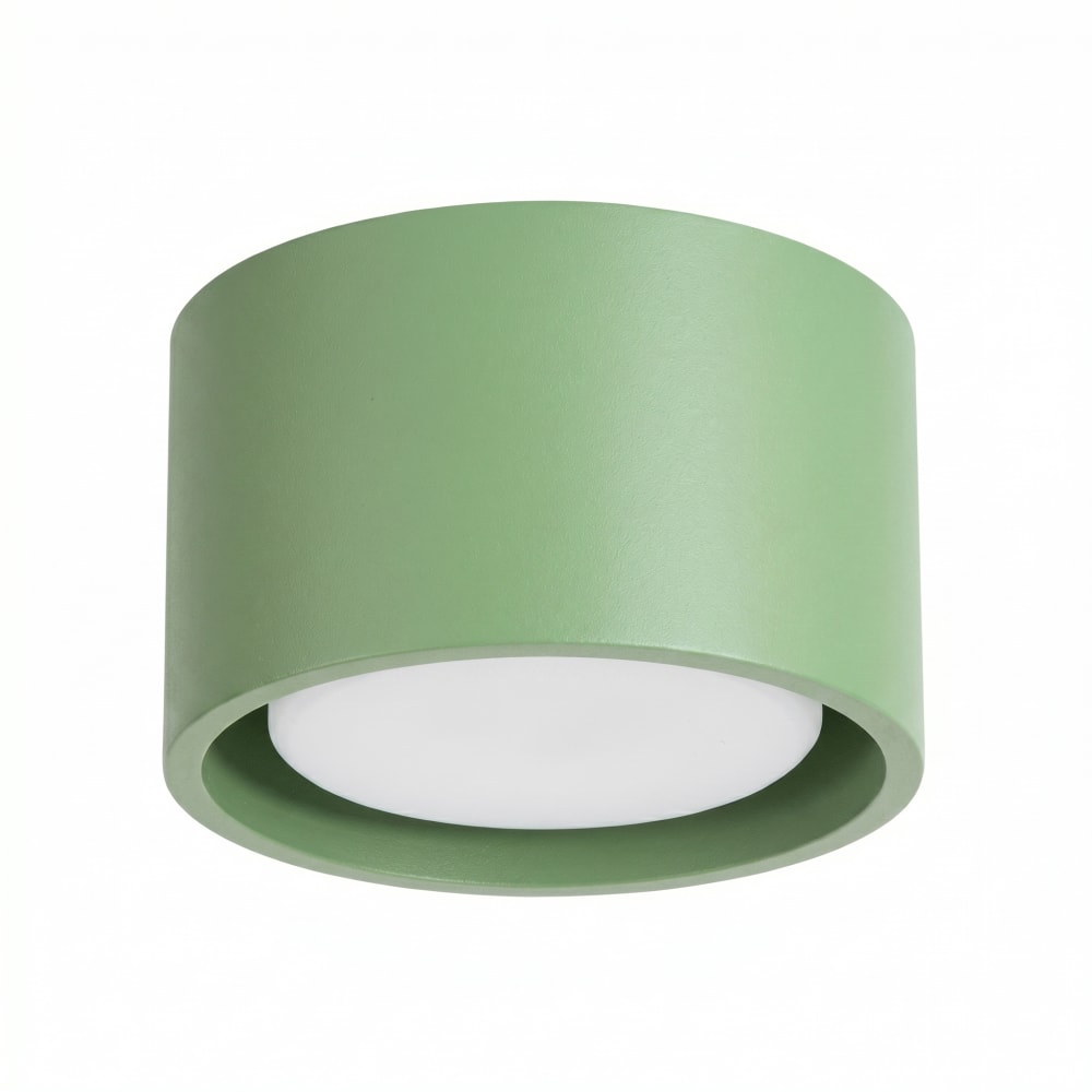 Plafonniers aluminium sauge h 6 cm