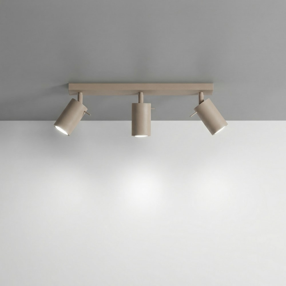 Plafonniers acier taupe h 16 cm — vue 4